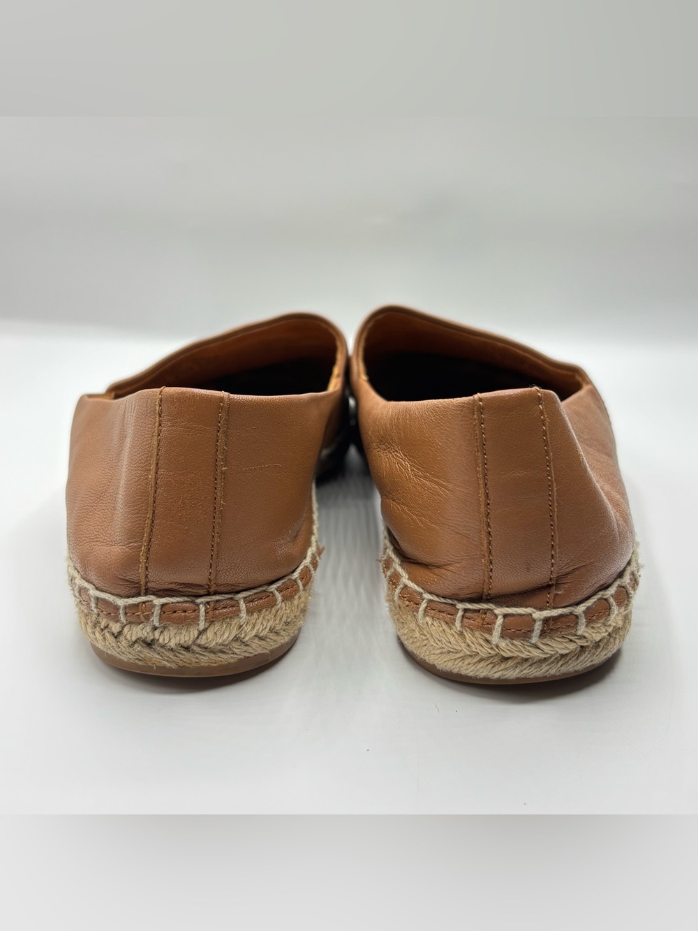 Tory Burch Ines espadrille logo leather slip on flats size 7 - Picture 4 of 12